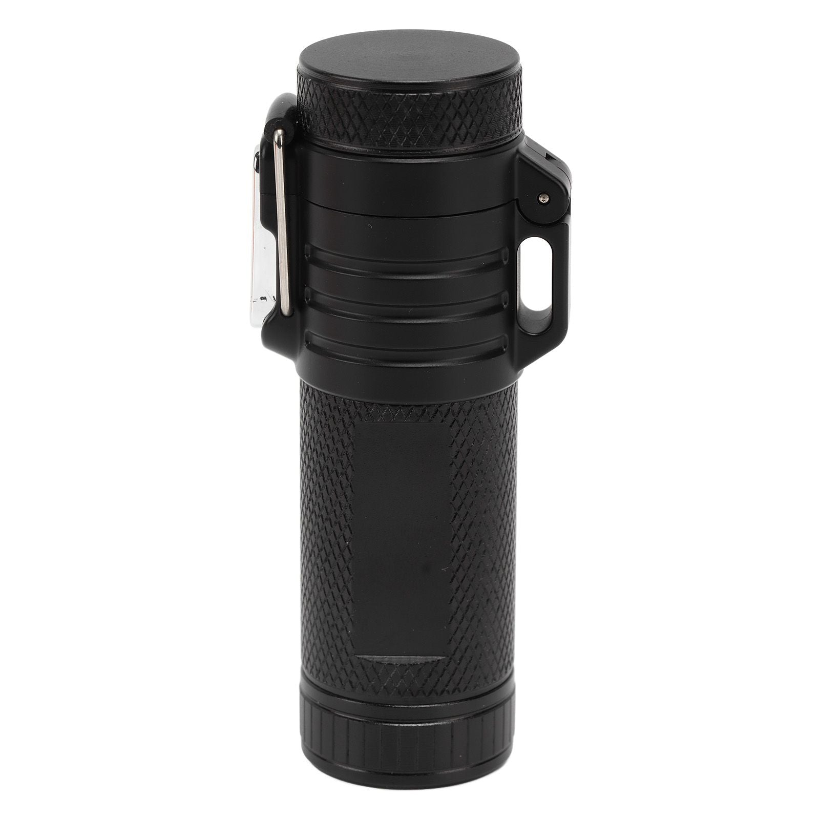 Electric Lighter Waterproof Double Arc Windproof Rechargeable 220mAh Cigarette Lighter for Camping Black