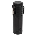 Electric Lighter Waterproof Double Arc Windproof Rechargeable 220mAh Cigarette Lighter for Camping Black