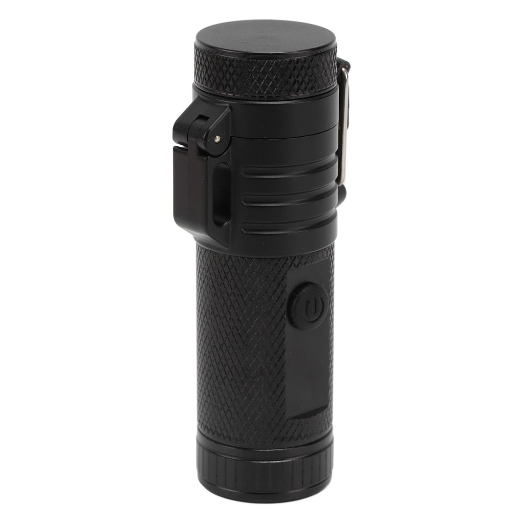 Electric Lighter Waterproof Double Arc Windproof Rechargeable 220mAh Cigarette Lighter for Camping Black