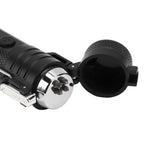 Electric Lighter Waterproof Double Arc Windproof Rechargeable 220mAh Cigarette Lighter for Camping Black