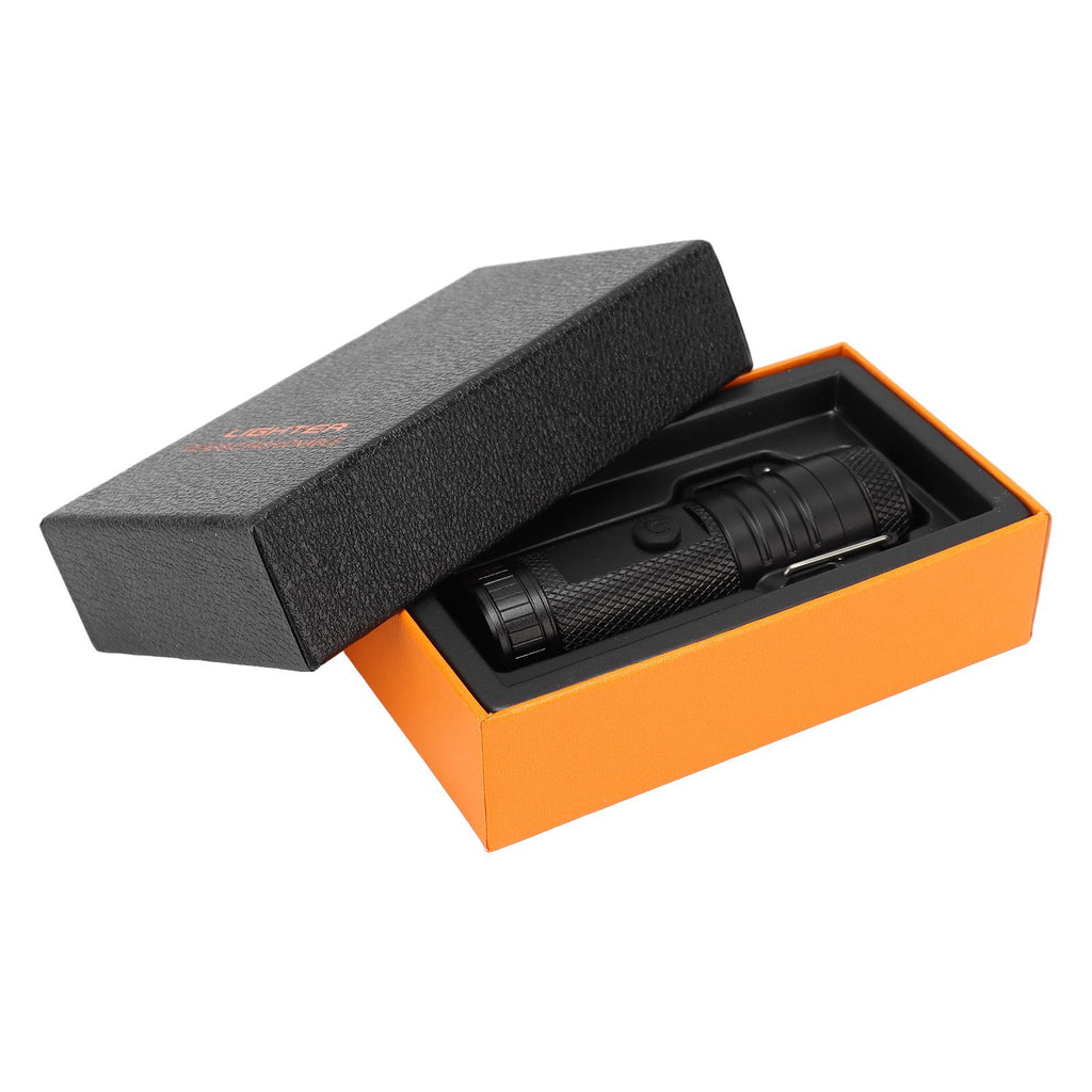 Electric Lighter Waterproof Double Arc Windproof Rechargeable 220mAh Cigarette Lighter for Camping Black