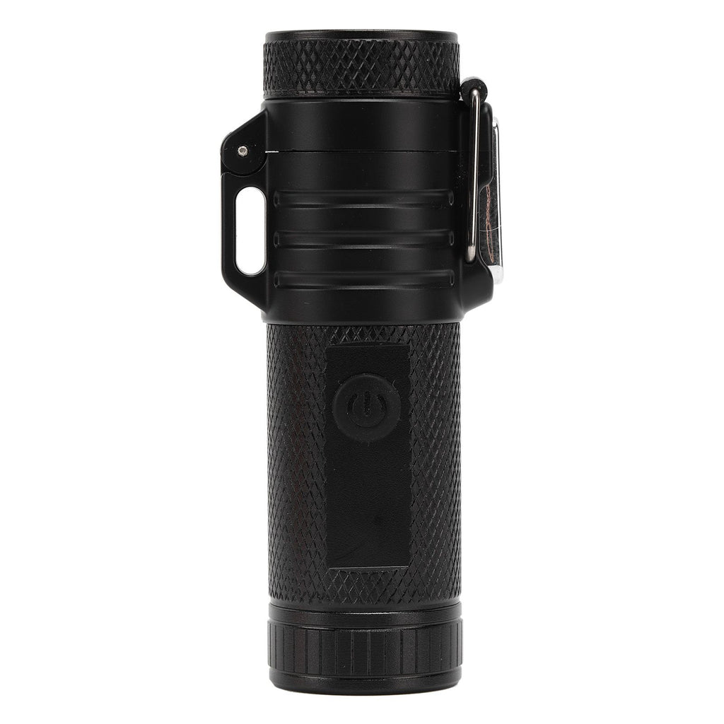 Electric Lighter Waterproof Double Arc Windproof Rechargeable 220mAh Cigarette Lighter for Camping Black