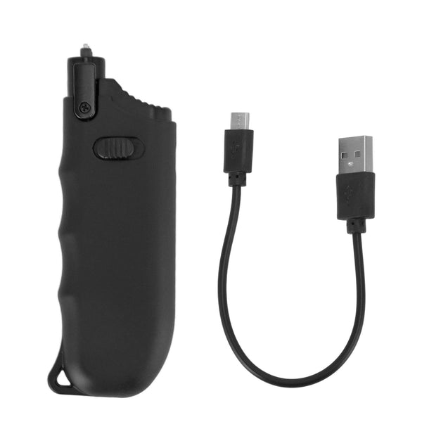 Electric Lighter Black Telescopic ABS Pulse Arc Rechargeable Candle Igniter for Daily Home