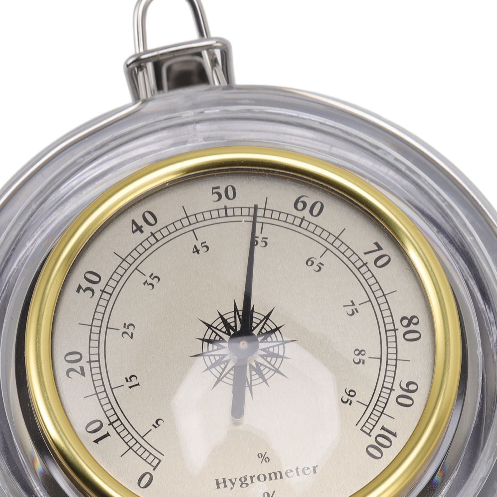 Cigar Jar Stainless Steel Silicone Ring with Hygrometer Waterproof Sealed Storage Jar for Home 96mmx129mm/3.8x5.1in