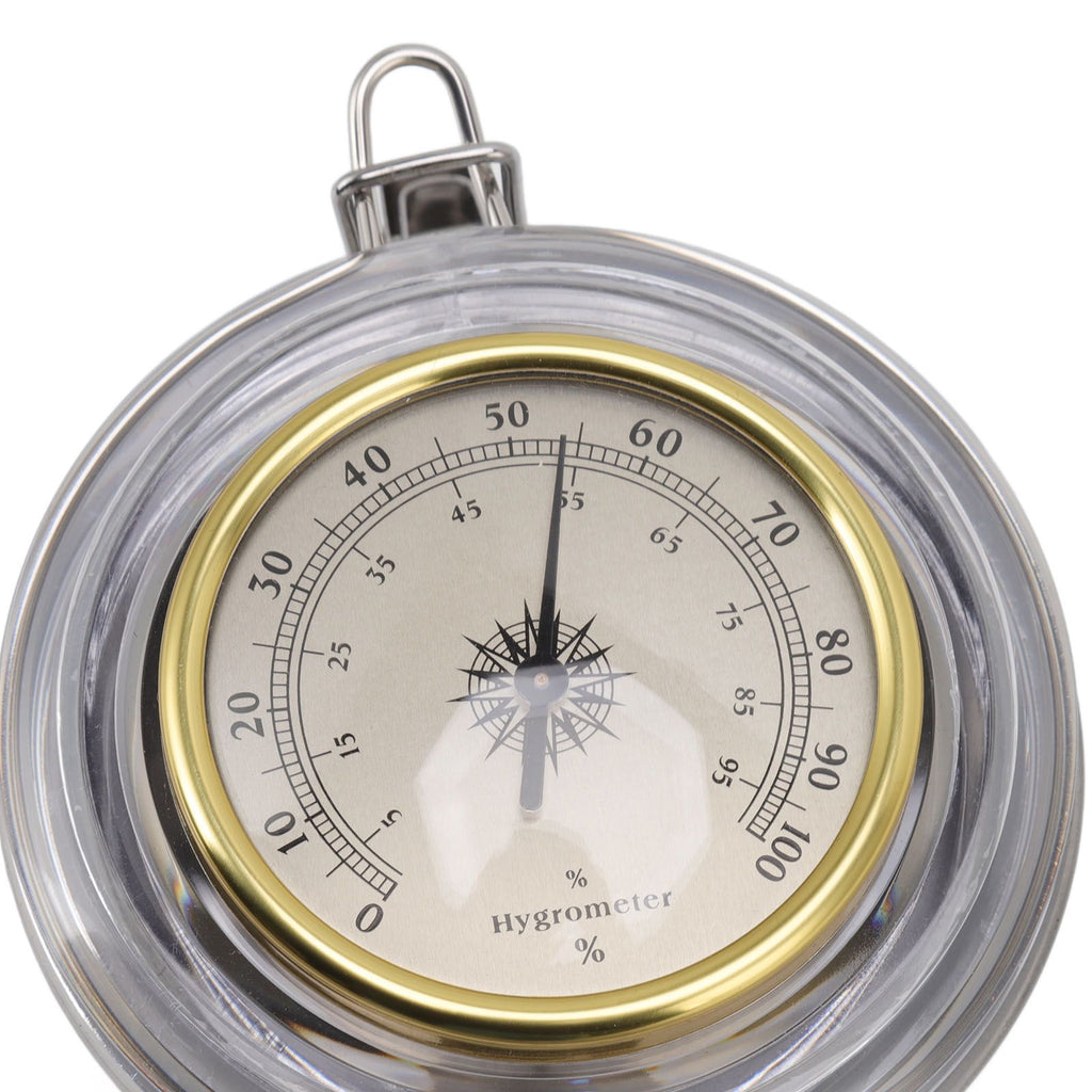 Cigar Jar Stainless Steel Silicone Ring with Hygrometer Waterproof Sealed Storage Jar for Home 96mmx173mm/3.8x6.8in