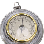 Cigar Jar Stainless Steel Silicone Ring with Hygrometer Waterproof Sealed Storage Jar for Home 96mmx173mm/3.8x6.8in