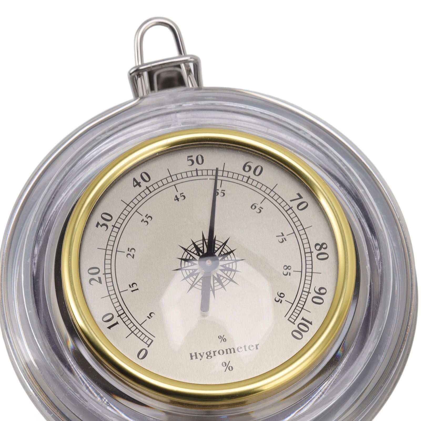 Cigar Jar Stainless Steel Silicone Ring with Hygrometer Waterproof Sealed Storage Jar for Home 96mmx173mm/3.8x6.8in