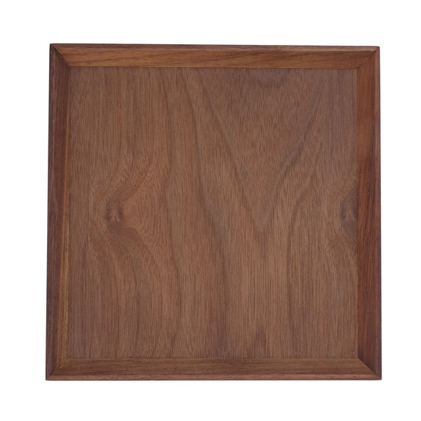 Black Walnut Tray Simple Fashion Serving Tray Serve Tea Fruit Cheese Wine Or Meals Medium Square