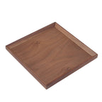 Black Walnut Tray Simple Fashion Serving Tray Serve Tea Fruit Cheese Wine Or Meals Medium Square