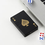Poker Lighter Spade A Zinc Alloy Windproof UV Money Check Refillable Green Flame Lighter for Travel Camping Outdoor