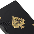 Poker Lighter Spade A Zinc Alloy Windproof UV Money Check Refillable Green Flame Lighter for Travel Camping Outdoor