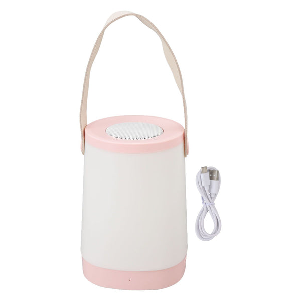 Lantern Bluetooth Speaker HiFi Rechargeable Radio Function Outdoor Wireless Speaker with LED Ambient Light Handle Pink