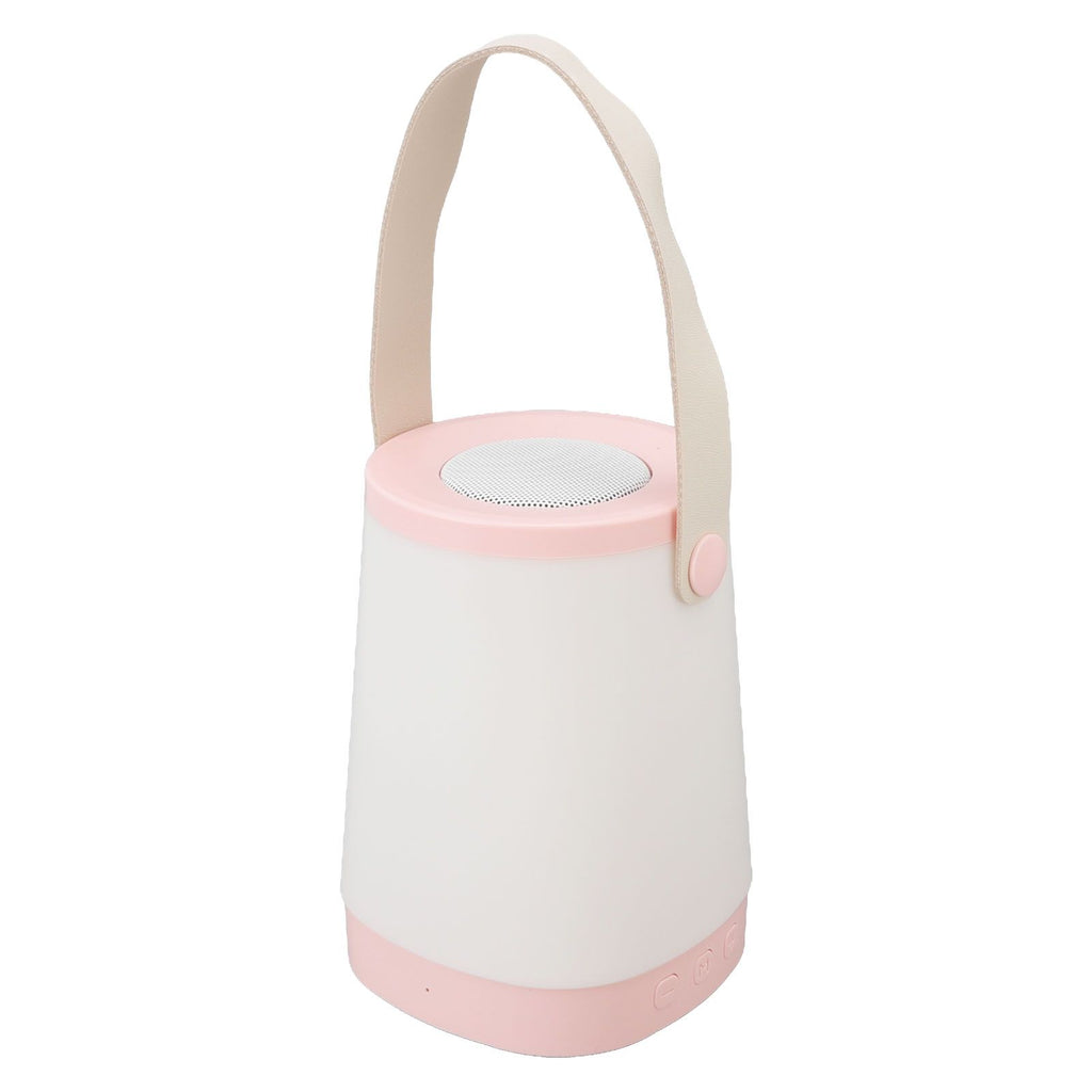 Lantern Bluetooth Speaker HiFi Rechargeable Radio Function Outdoor Wireless Speaker with LED Ambient Light Handle Pink
