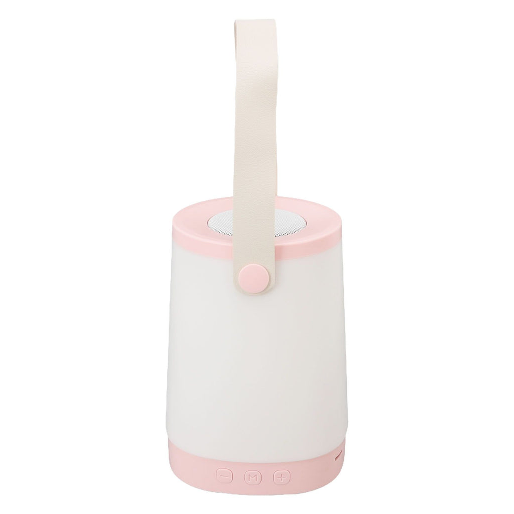 Lantern Bluetooth Speaker HiFi Rechargeable Radio Function Outdoor Wireless Speaker with LED Ambient Light Handle Pink