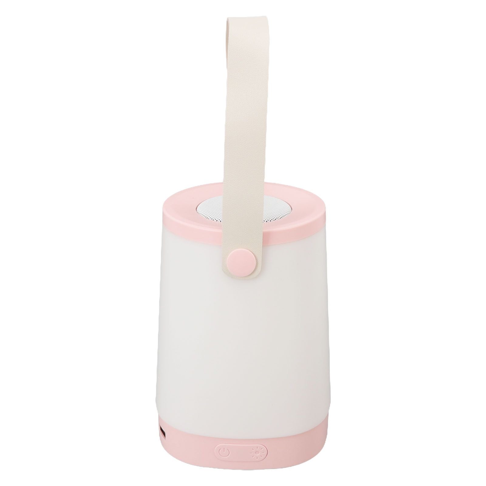 Lantern Bluetooth Speaker HiFi Rechargeable Radio Function Outdoor Wireless Speaker with LED Ambient Light Handle Pink