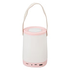 Lantern Bluetooth Speaker HiFi Rechargeable Radio Function Outdoor Wireless Speaker with LED Ambient Light Handle Pink