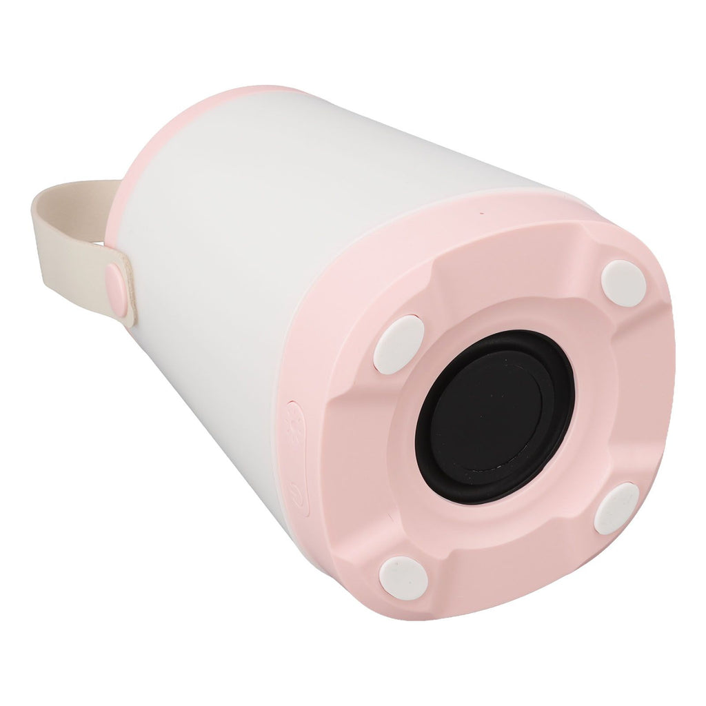 Lantern Bluetooth Speaker HiFi Rechargeable Radio Function Outdoor Wireless Speaker with LED Ambient Light Handle Pink