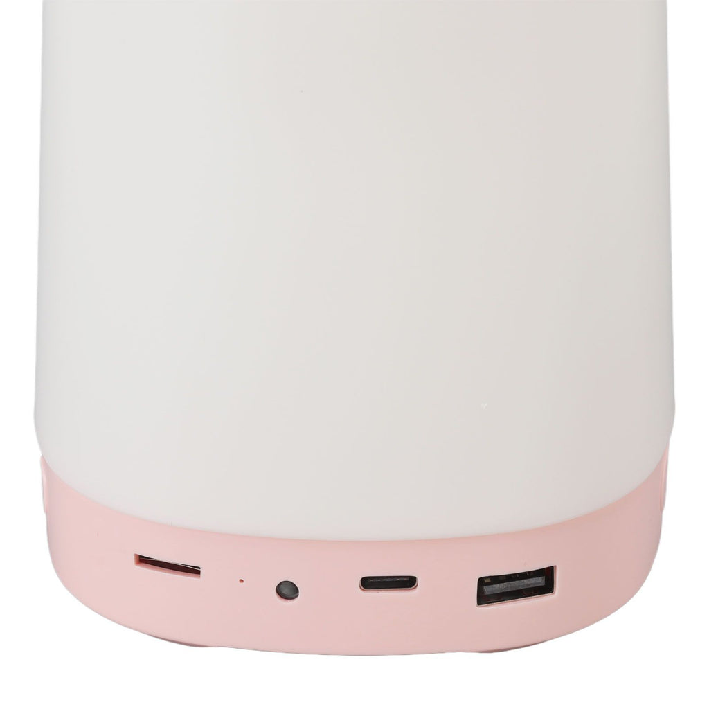 Lantern Bluetooth Speaker HiFi Rechargeable Radio Function Outdoor Wireless Speaker with LED Ambient Light Handle Pink