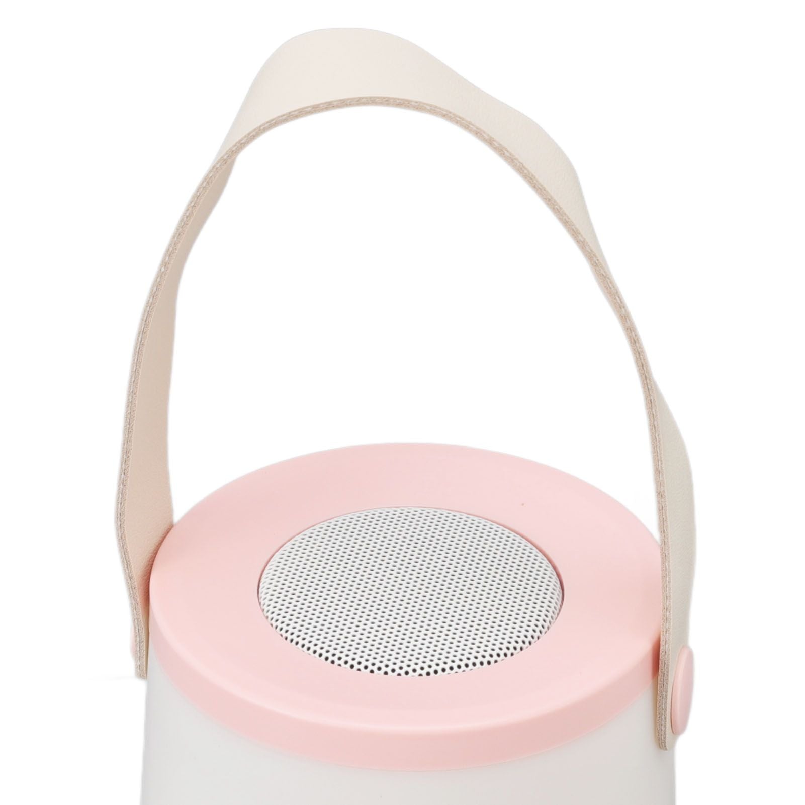 Lantern Bluetooth Speaker HiFi Rechargeable Radio Function Outdoor Wireless Speaker with LED Ambient Light Handle Pink