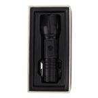Electric Lighter Waterproof Windproof Aluminum Alloy Portable Lighter with Flashlight 3.7v Black