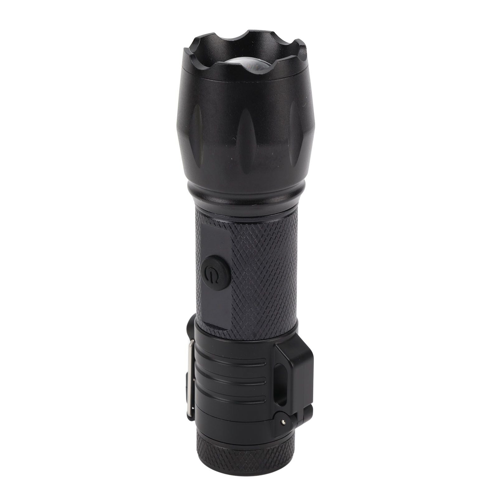 Electric Lighter Waterproof Windproof Aluminum Alloy Portable Lighter with Flashlight 3.7v Black