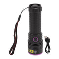 Y48 365nm Ultraviolet Flashlight Rechargeable Black Light Flashlight for Resin Curing Currency Verification Scorpion Pet Urine Search