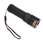 Y48 365nm Ultraviolet Flashlight Rechargeable Black Light Flashlight for Resin Curing Currency Verification Scorpion Pet Urine Search