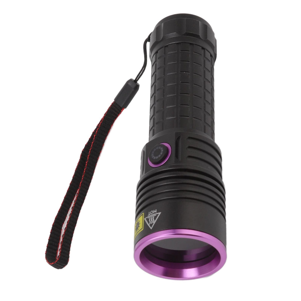 Y48 365nm Ultraviolet Flashlight Rechargeable Black Light Flashlight for Resin Curing Currency Verification Scorpion Pet Urine Search