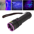 Y48 365nm Ultraviolet Flashlight Rechargeable Black Light Flashlight for Resin Curing Currency Verification Scorpion Pet Urine Search