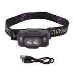 LED Sensor Headlamp Three Color Light Source Rechargeable Outdoor Strong Light Headlamp for Fishing Running Camping