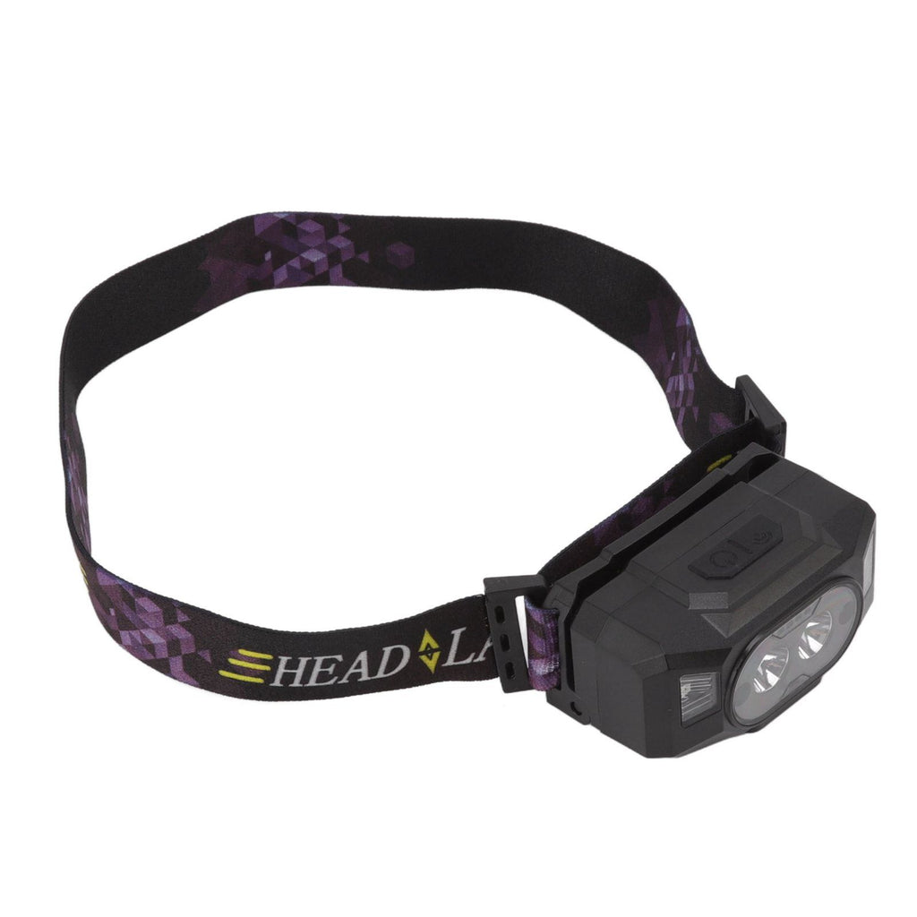LED Sensor Headlamp Three Color Light Source Rechargeable Outdoor Strong Light Headlamp for Fishing Running Camping