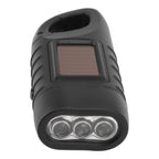 Hand Crank Solar Powered Flashlight Professional Rechargeable Survival Flashlight for Outdoor Sports Camping Hiking
