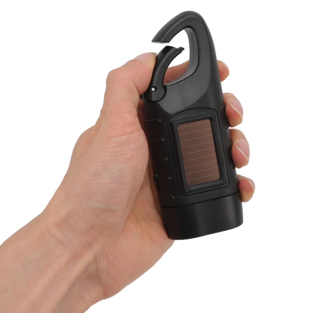 Hand Crank Solar Powered Flashlight Professional Rechargeable Survival Flashlight for Outdoor Sports Camping Hiking