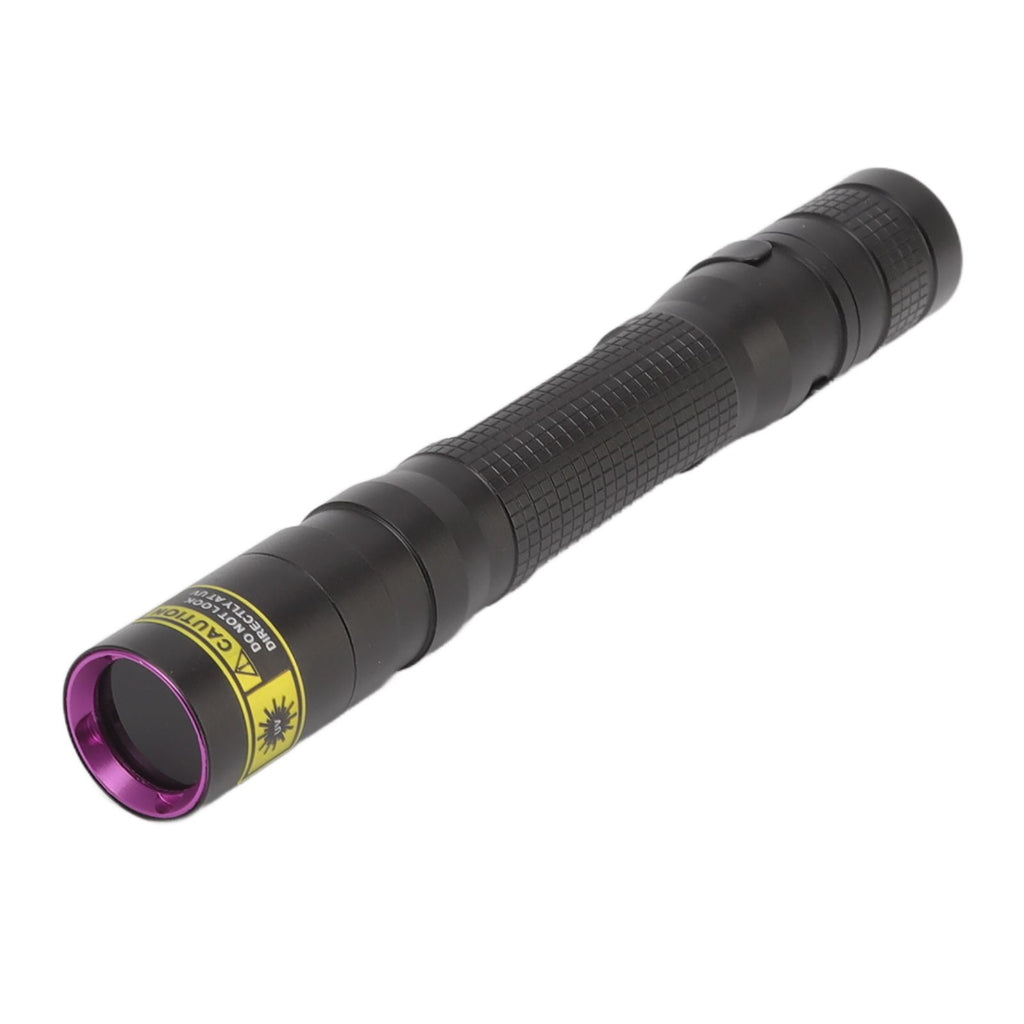 UV Flashlight 365nm Pen Clip Aluminium Alloy Button Control Multi Purpose Blacklight Flashlight for Money Jewelry Curing