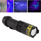 UV Flashlights Waterproof Battery Powered Impact Resistant Aluminum 365nm Ultraviolet Flashlight Cat Urine Detector Light