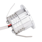 Mini Recessed COB Spotlight Stable Heat Dissipation LED Recessed Ceiling Spotlight 3W Silver Lamp Body AC85‑265V Warm White Light 3000K