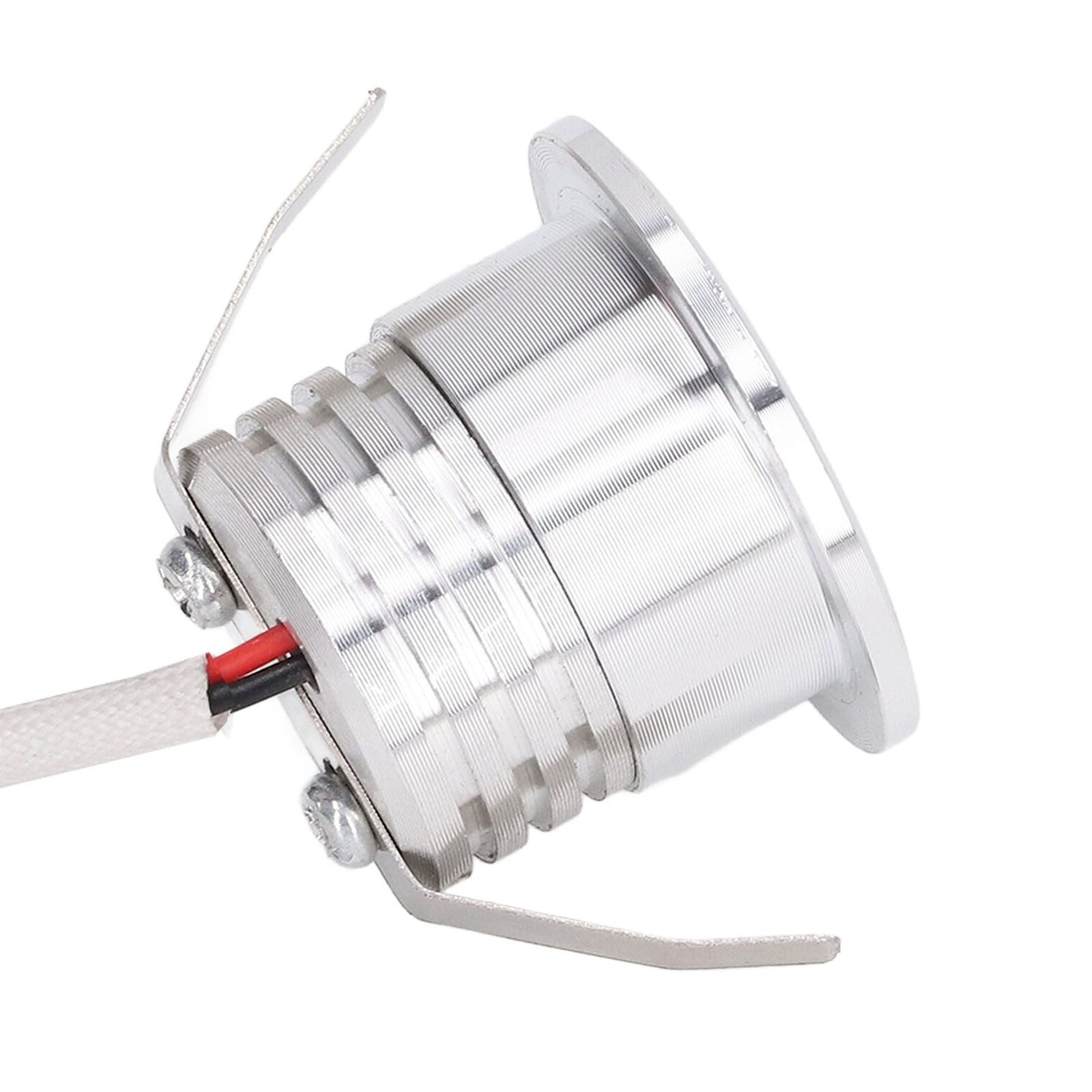Mini Recessed COB Spotlight Stable Heat Dissipation LED Recessed Ceiling Spotlight 3W Silver Lamp Body AC85‑265V Warm White Light 3000K