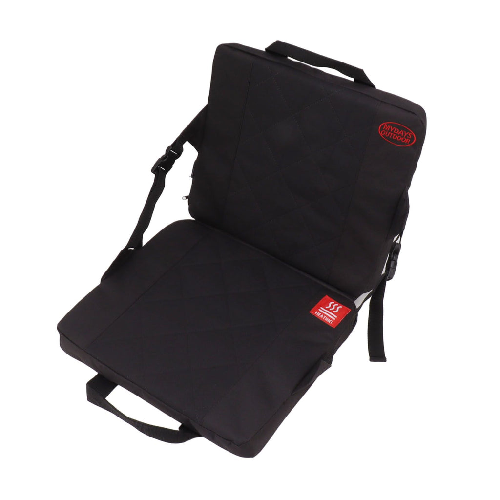 Portable Heating Pad Heated Stadium Cushion for Office Outdoor Camping Black