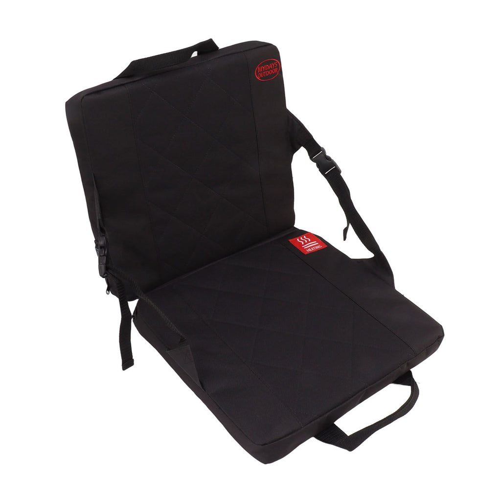 Portable Heating Pad Heated Stadium Cushion for Office Outdoor Camping Black