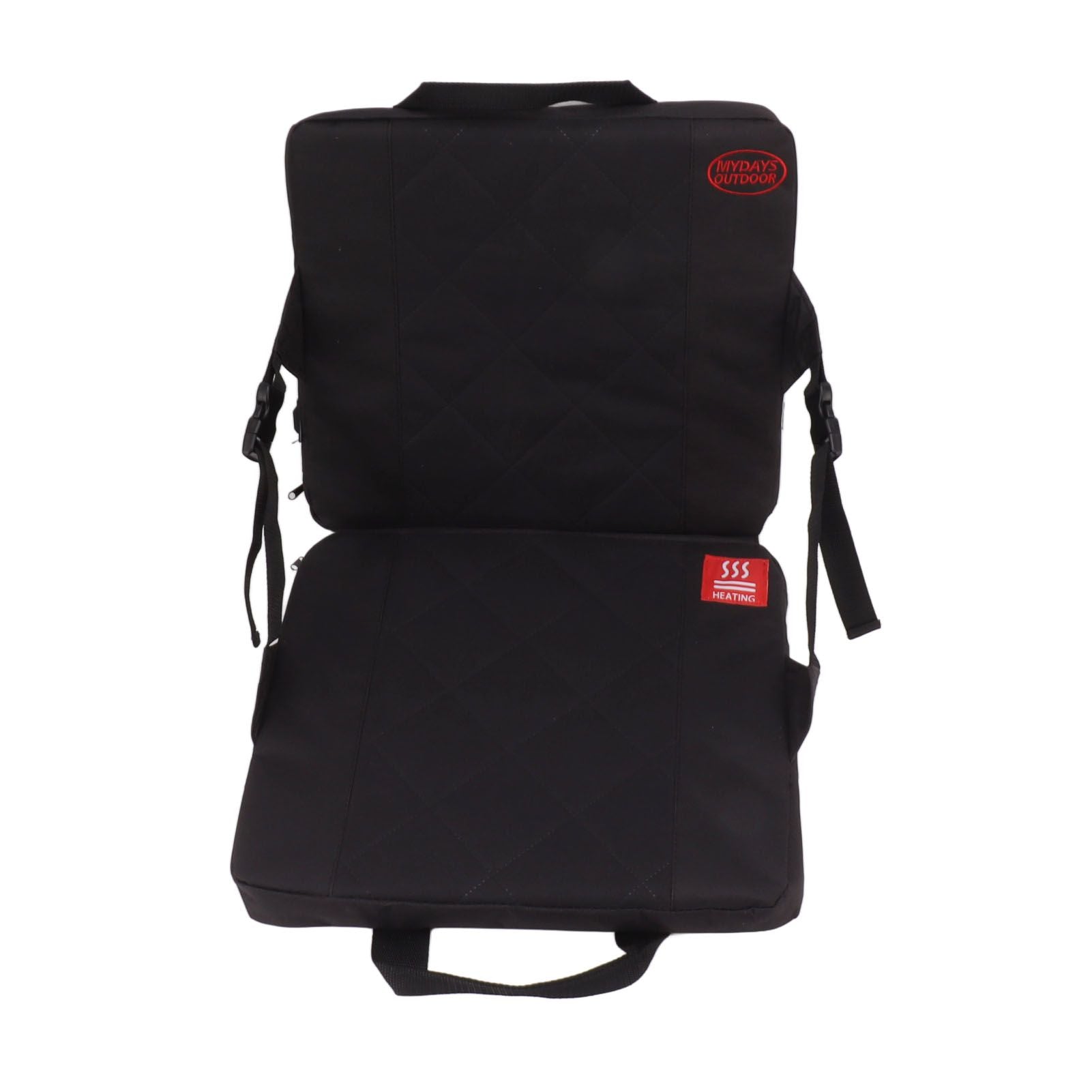 Portable Heating Pad Heated Stadium Cushion for Office Outdoor Camping Black