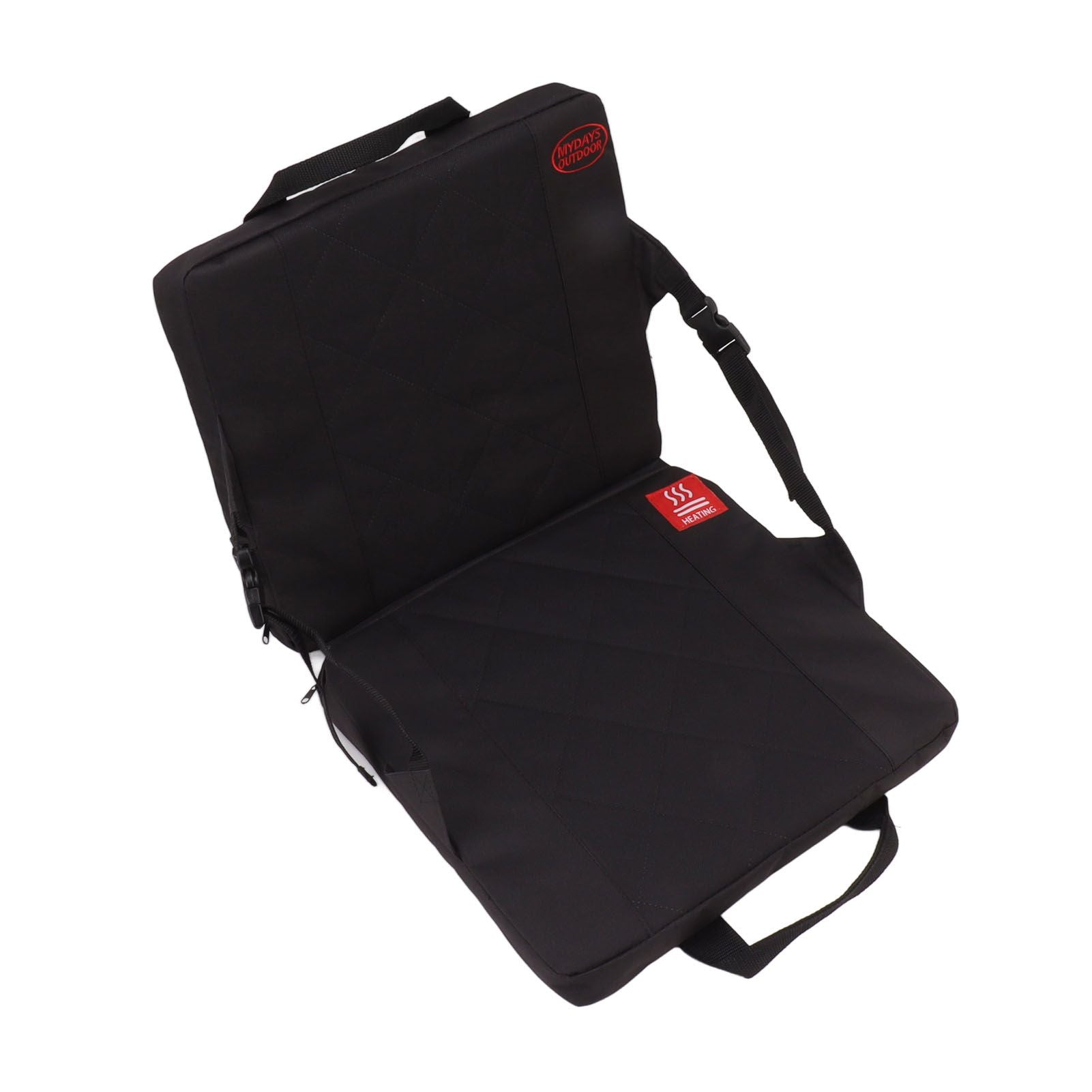 Portable Heating Pad Heated Stadium Cushion for Office Outdoor Camping Black