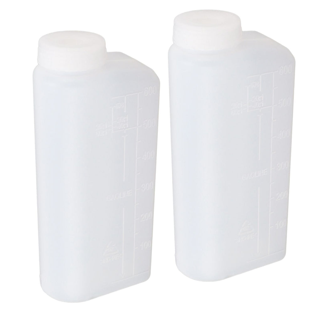 2PCS 600ML 2 Stroke Oil Petrol Fuel Mix Bottle Professional Oil Mixing Bottle Container for Chainsaw Ironing Machine