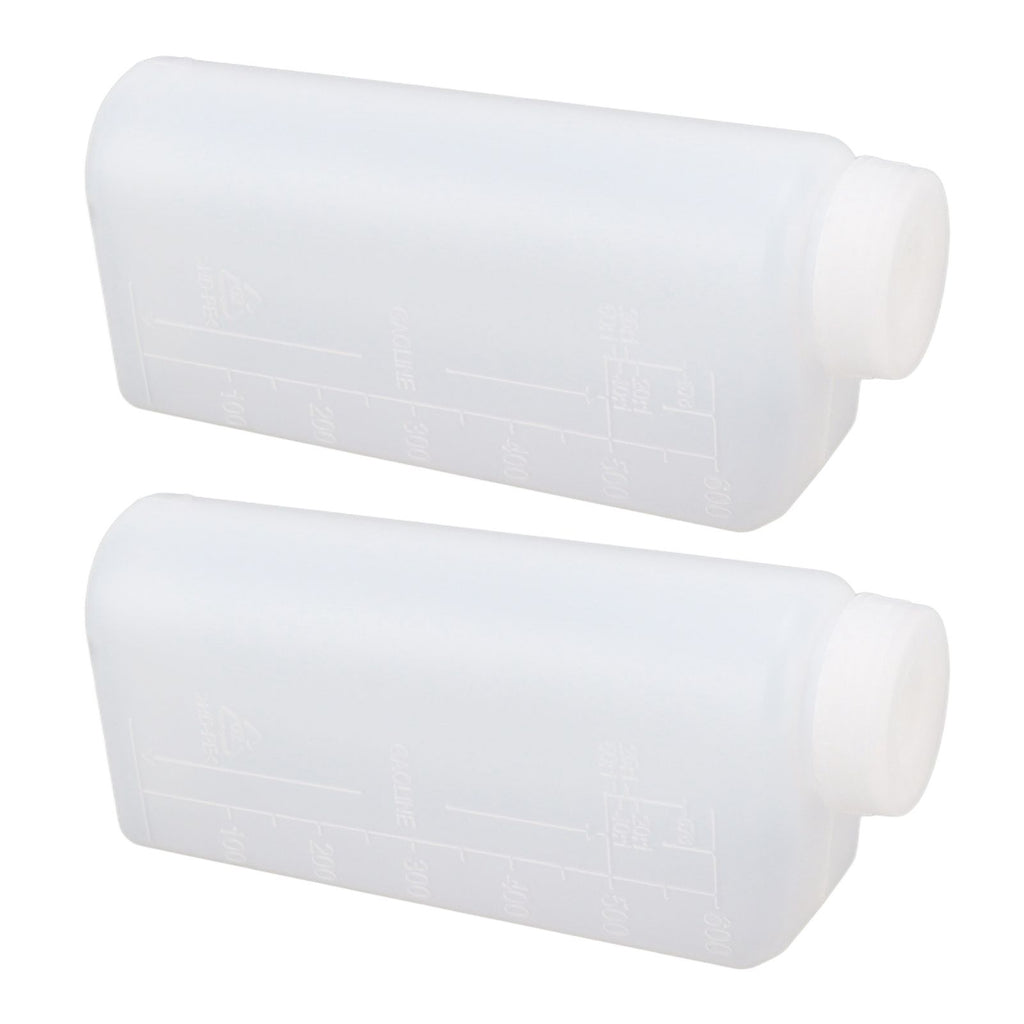 2PCS 600ML 2 Stroke Oil Petrol Fuel Mix Bottle Professional Oil Mixing Bottle Container for Chainsaw Ironing Machine