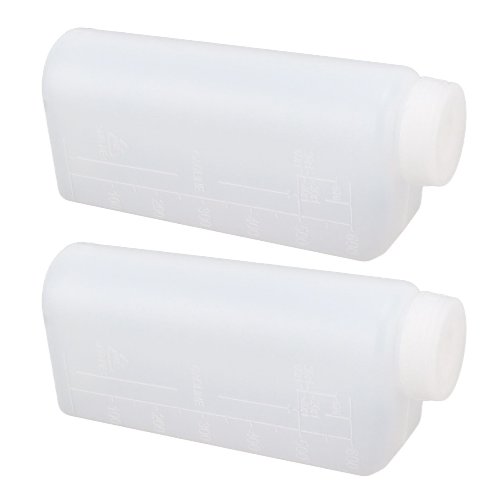 2PCS 600ML 2 Stroke Oil Petrol Fuel Mix Bottle Professional Oil Mixing Bottle Container for Chainsaw Ironing Machine