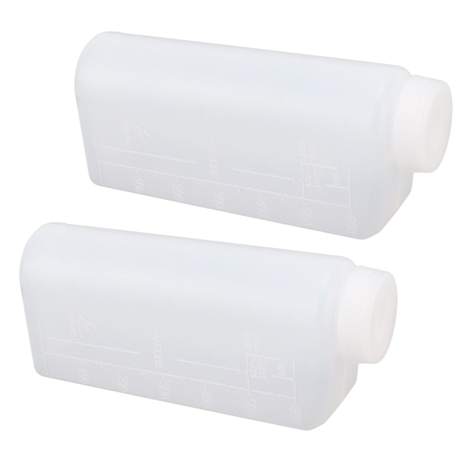 2PCS 600ML 2 Stroke Oil Petrol Fuel Mix Bottle Professional Oil Mixing Bottle Container for Chainsaw Ironing Machine