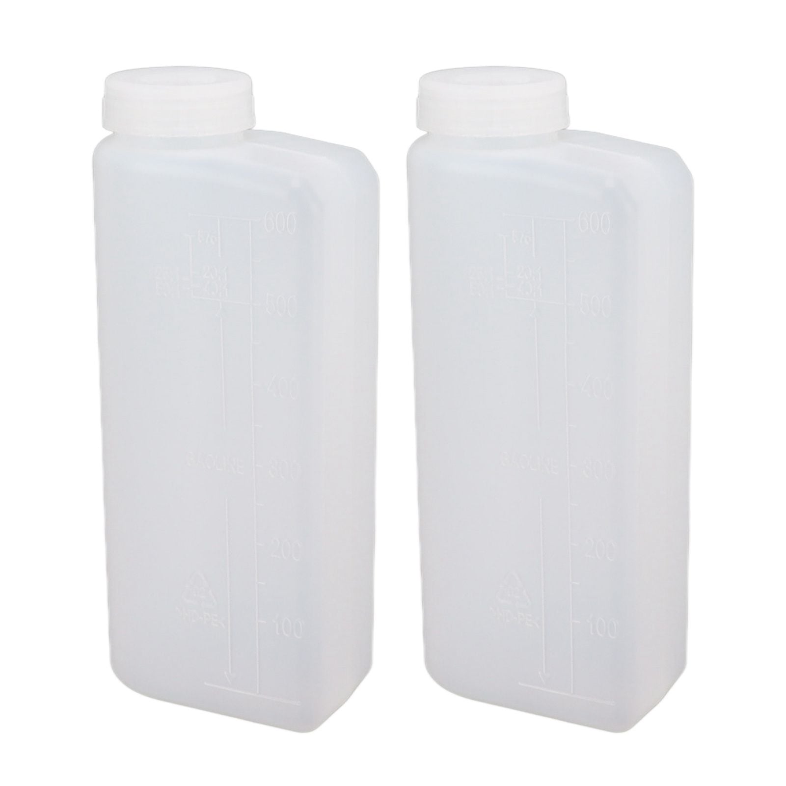 2PCS 600ML 2 Stroke Oil Petrol Fuel Mix Bottle Professional Oil Mixing Bottle Container for Chainsaw Ironing Machine
