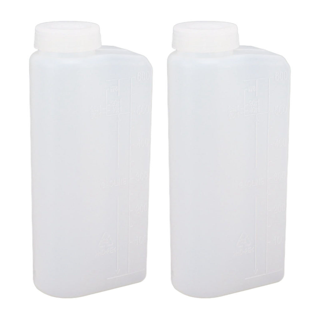 2PCS 600ML 2 Stroke Oil Petrol Fuel Mix Bottle Professional Oil Mixing Bottle Container for Chainsaw Ironing Machine