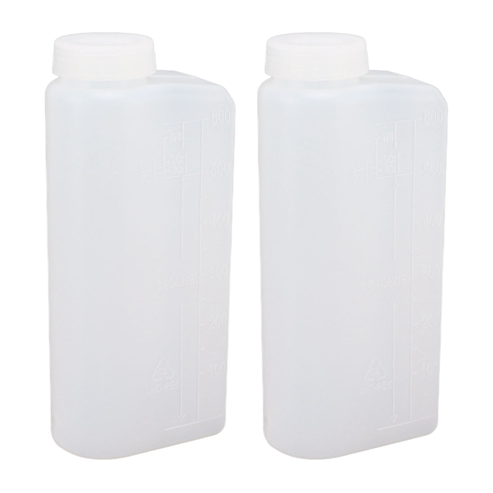 2PCS 600ML 2 Stroke Oil Petrol Fuel Mix Bottle Professional Oil Mixing Bottle Container for Chainsaw Ironing Machine