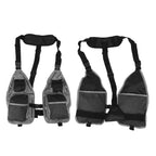 Fly Fishing Vest Breathable Lightweight Black Grey Oxford Cloth Multi Pocket Waistcoat for Camping