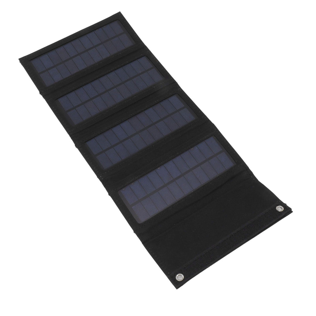 40W 4 Fold Solar Panel Charging Bag Folding Bag Foldable Monocrystalline Solar Panel Charger for Outdoor Camping Hiking Emergency Charging Black